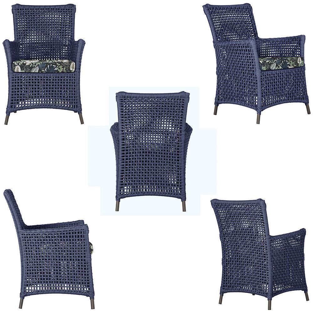 Poltronas Igapó Alumínio Pintura Marrom Corda Náutica E1 Azul - 3