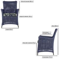 Poltronas Igapó Alumínio Pintura Marrom Corda Náutica E1 Azul - 6