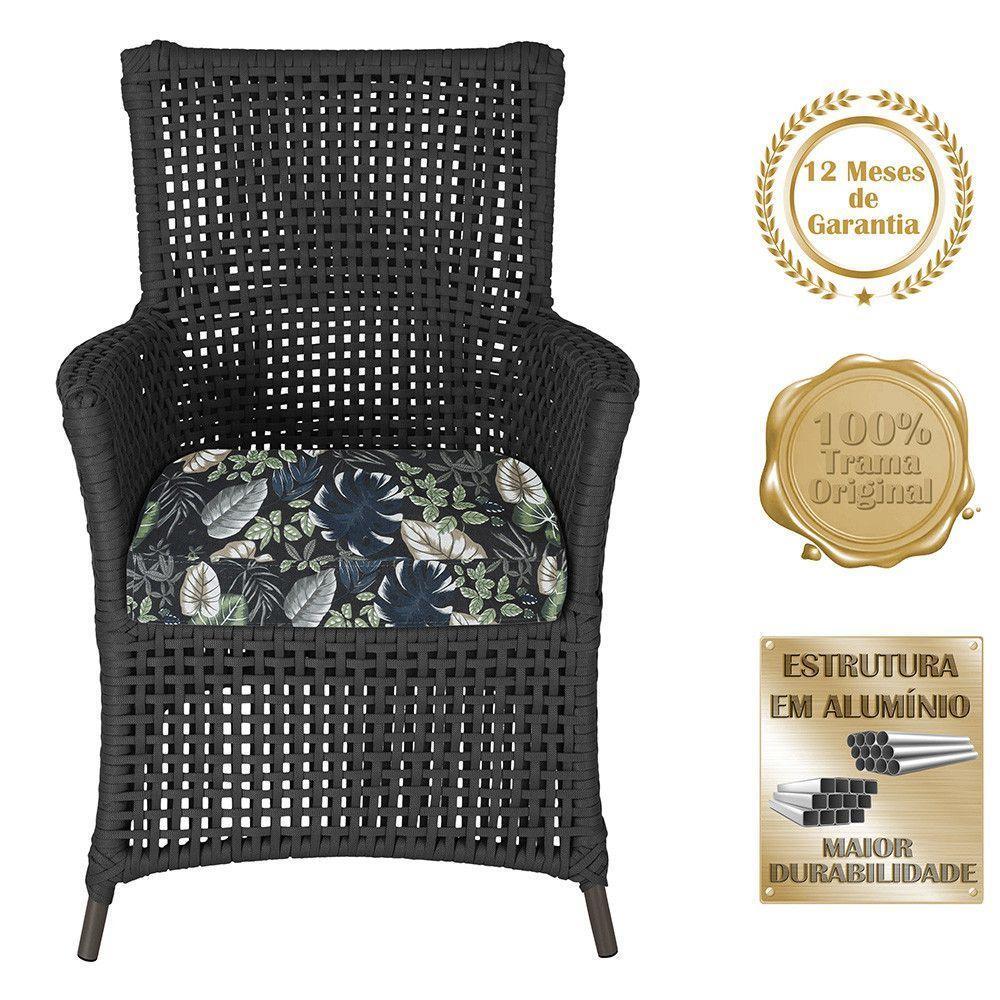 Poltronas Igapó Alumínio Pintura Marrom Corda Náutica E1 Preto - 5