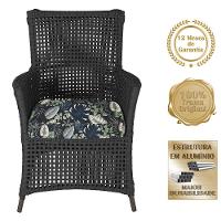 Poltronas Igapó Alumínio Pintura Marrom Corda Náutica E1 Preto - 5