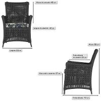 Poltronas Igapó Alumínio Pintura Marrom Corda Náutica E1 Preto - 6