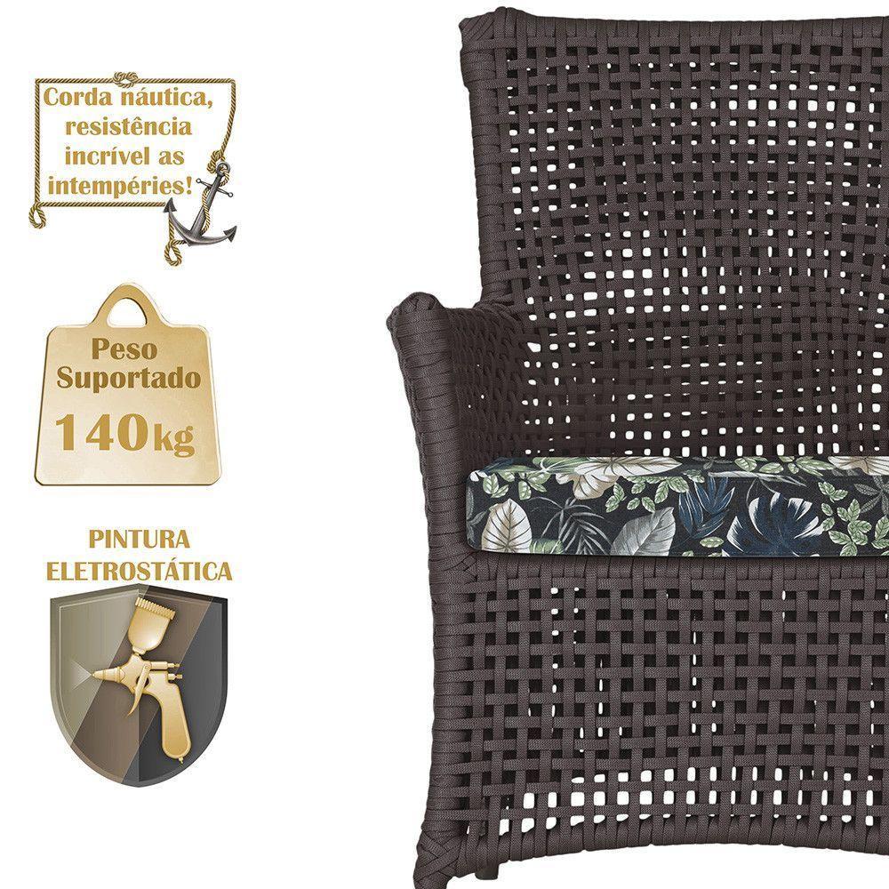 Poltronas Igapó Alumínio Pintura Marrom Corda Náutica E1 Marrom - 4