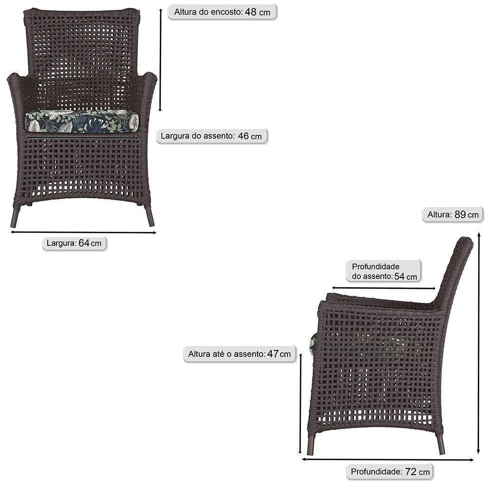 Poltronas Igapó Alumínio Pintura Marrom Corda Náutica E1 Marrom - 6
