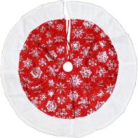 Saia De árvore Natal Temática Natalino Flocos De Neve 90cm - 1