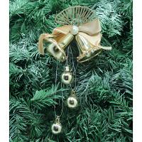 Kit 12 Enfeite Pingente Sino Bolinhas Natalino Glitter 30cm - 3