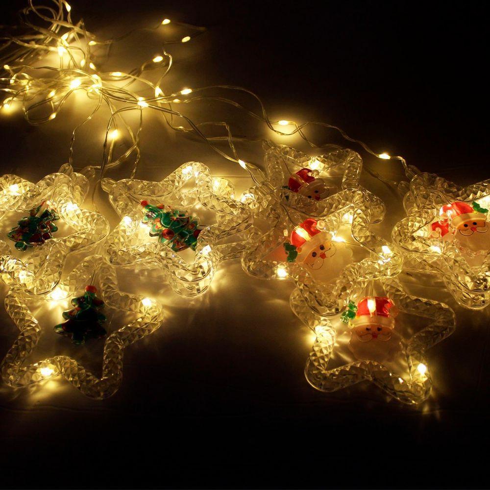 Cascata Pisca Leds Decoração Noel árvore Natal Amarelo De 3m - 3