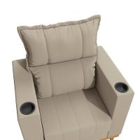 Poltrona Reclinável Kappesberg Florenza Suede Bege - 5