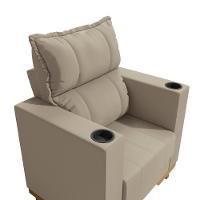 Poltrona Reclinável Kappesberg Florenza Suede Bege - 6