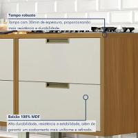 Balcão De Cozinha 1 Porta 1 Gaveta Imperatriz Freijó E Off White