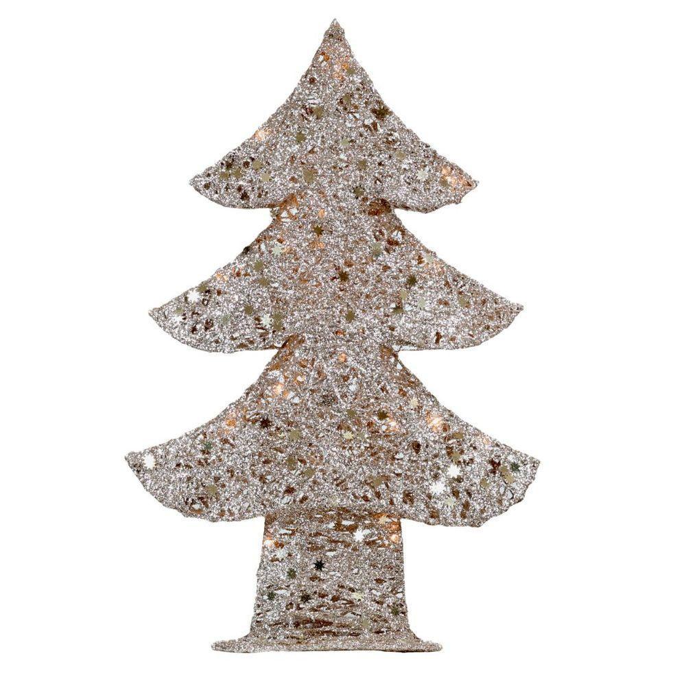 Árvore Aramada Champanhe Cotton 45cm Iluminada Led 15 Lâmpadas - Magizi - 6