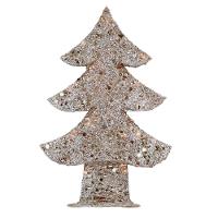 Árvore Aramada Champanhe Cotton 45cm Iluminada Led 15 Lâmpadas - Magizi - 6