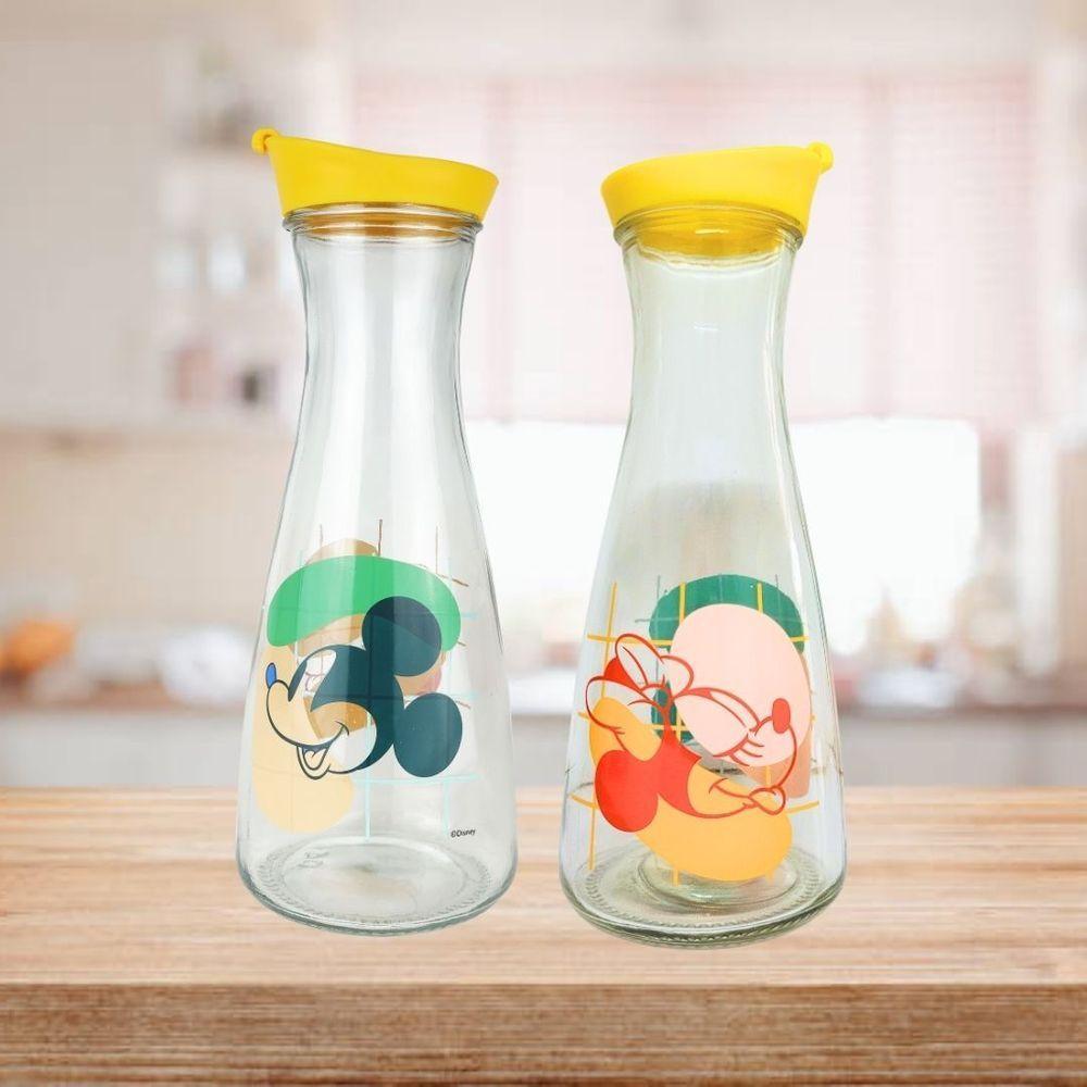 Jogo 2 Garrafas Vidro Style Mickey E Minnie Disney 1 Litro - Tuut - 10