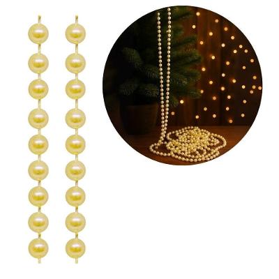 Kit 2 Correntes Perolada Decorativa Bolinhas Peroladas 8mm X 2,7 Metros - Magizi