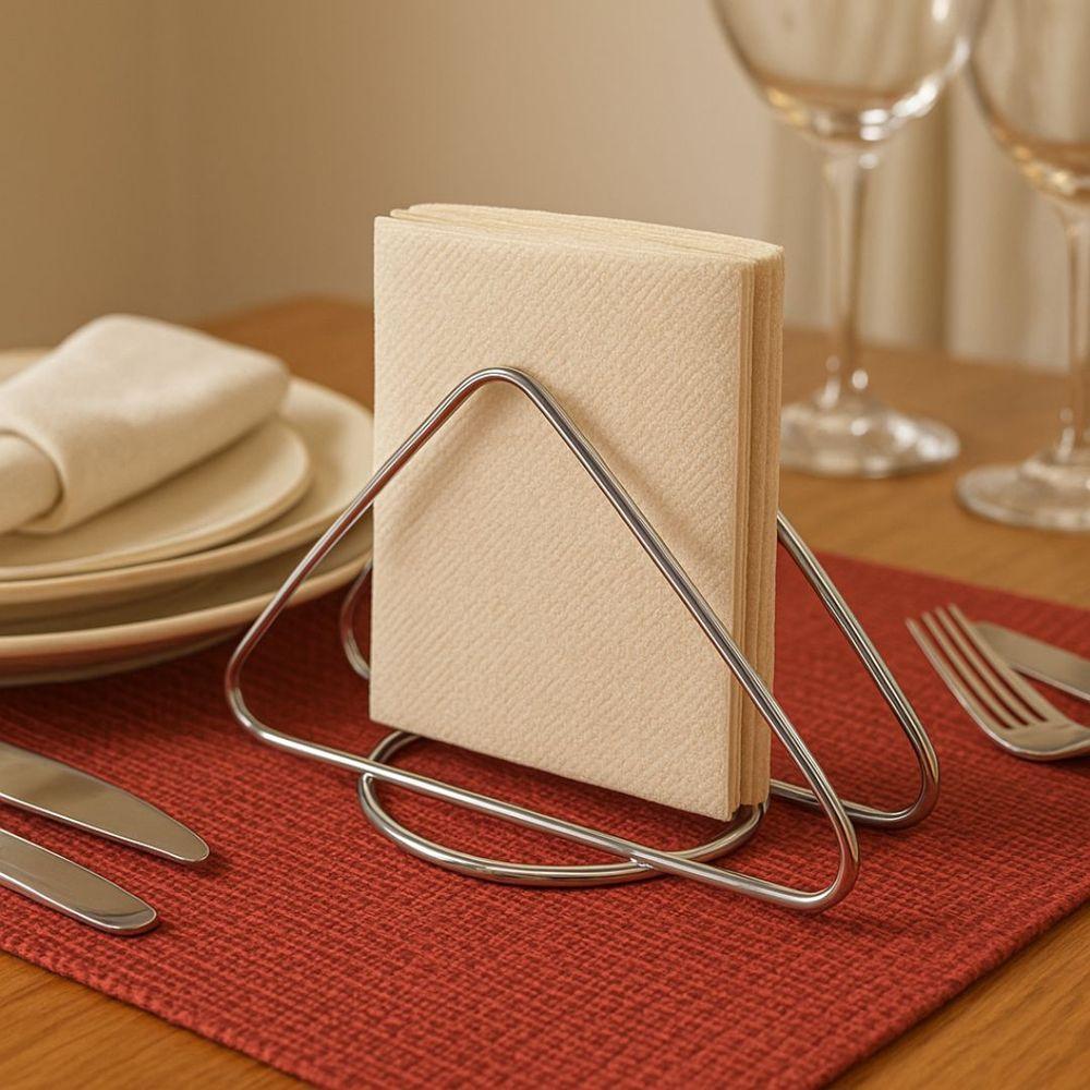 Kit 3 Porta Guardanapos Aramado Aço Cromado Prime - Araminas - 2