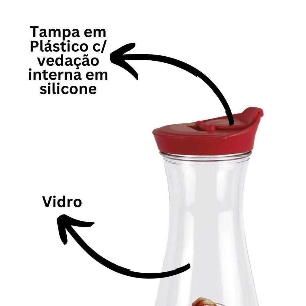 Garrafa Vidro Style Estampa Natalina árvore Feliz Natal 1 Litro - Magizi - 3