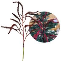 Galho Decorativo Natal Pinheiro Glitter Vermelho Luxo 43cm - Bela Flor - 2