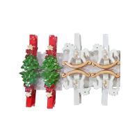 Kit 8 Prendedores Natal Decorados Resina E Madeira Natal Presilha 5cm - Magizi - 1