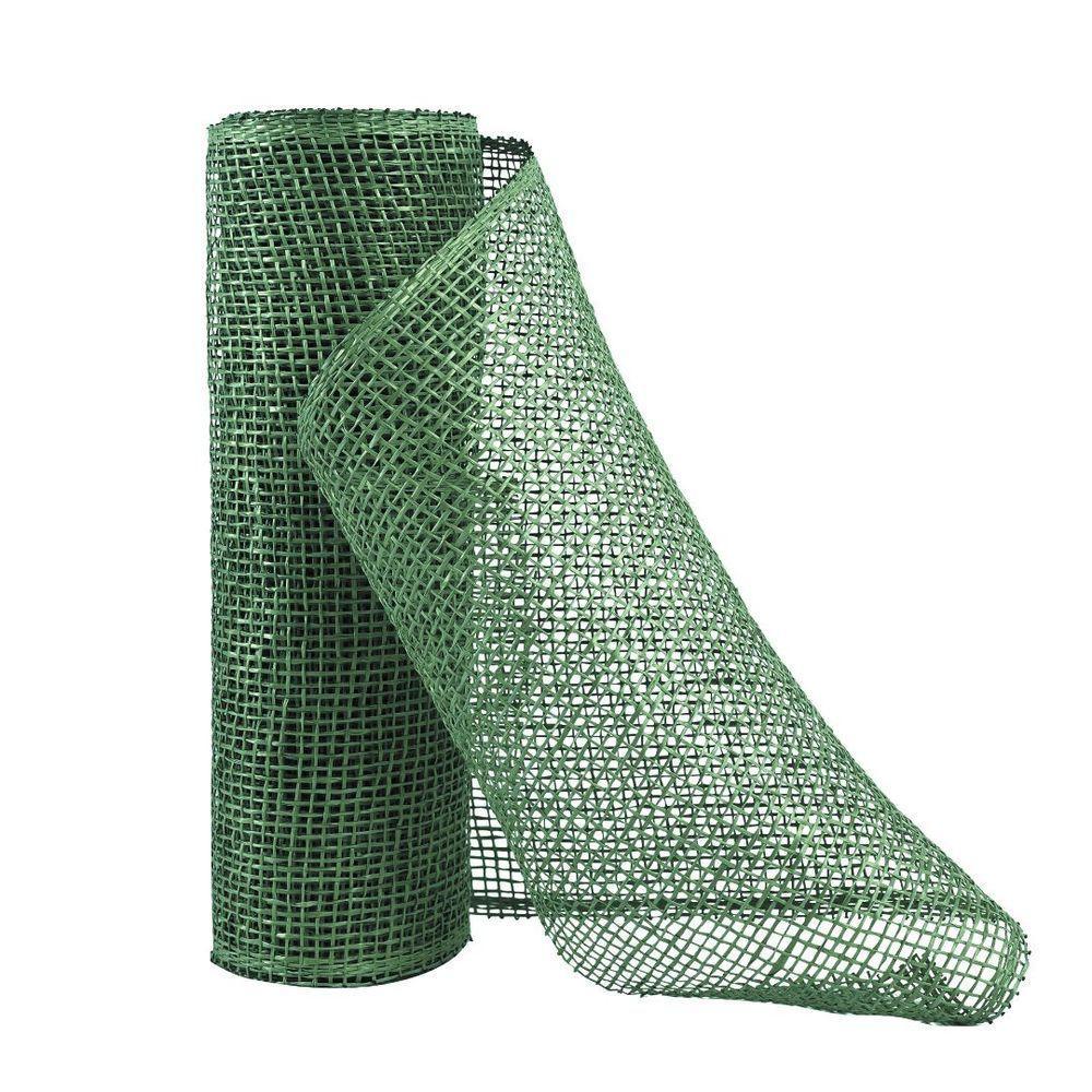 Tela Malha Tule Sisal Verde Decorativa Natal Luxo Rústico 25cm X 5 Metros - 1
