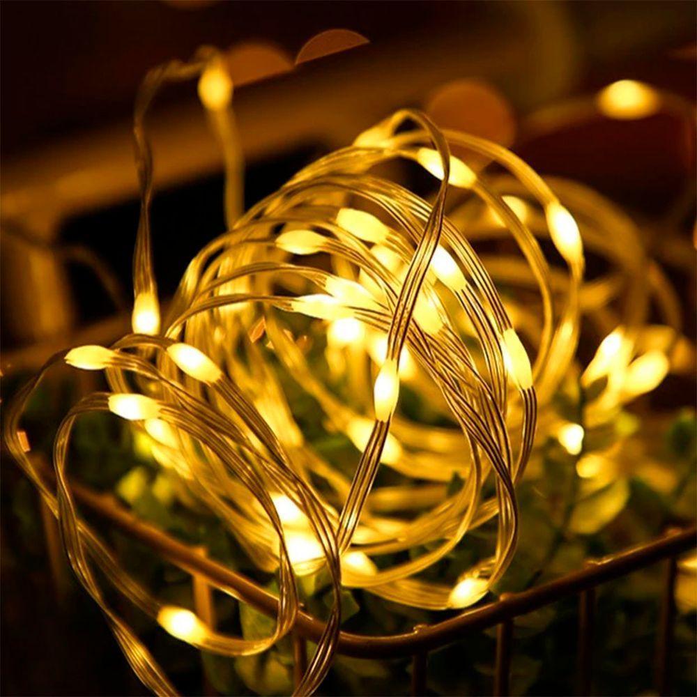 Pisca Cordão De Natal 400 Lâmpadas Leds Amarelo 50m 110-220v - 4