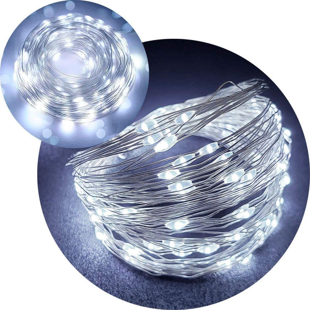 Pisca Cordão De Natal 800 Lâmpadas Leds Branco 100m 110-220v - 1