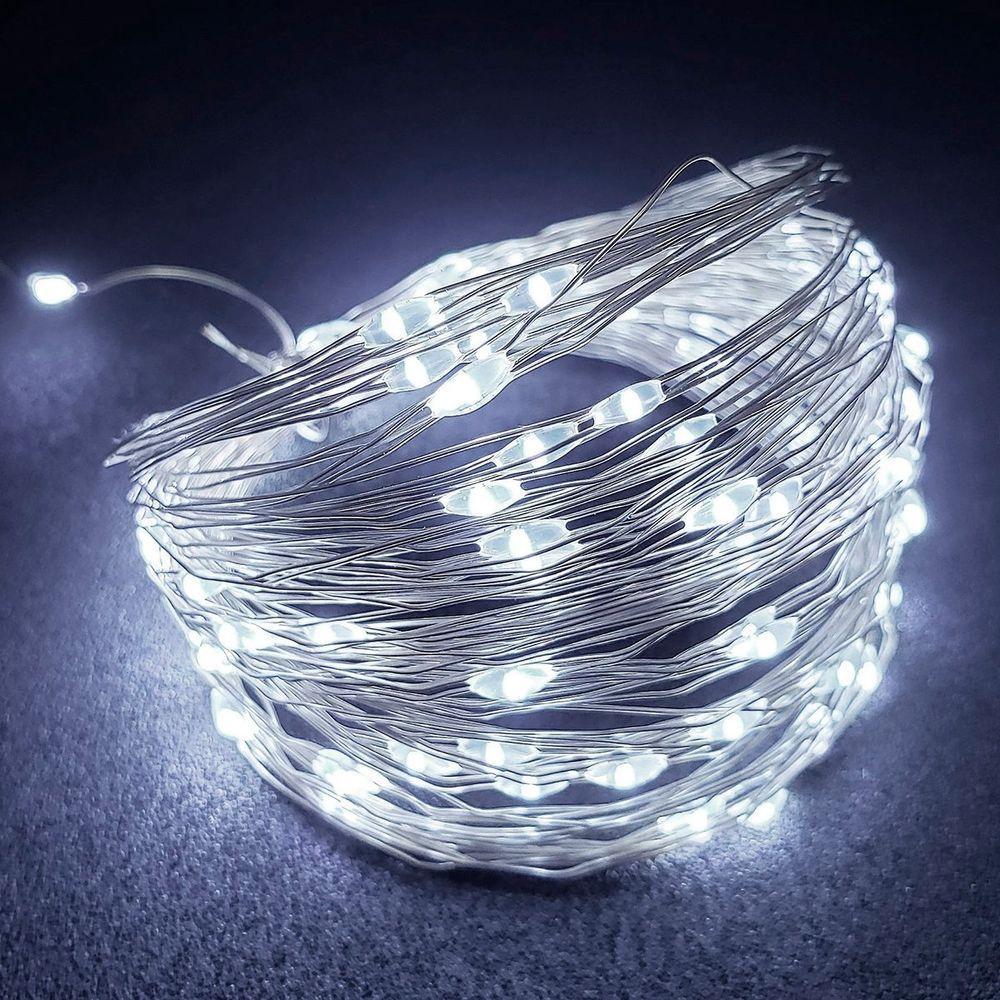 Pisca Cordão De Natal 800 Lâmpadas Leds Branco 100m 110-220v - 2