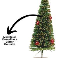 Pinheiro Decorado Natal Glitter Dourado Enfeite De Mesa 20cm - Magizi - 6