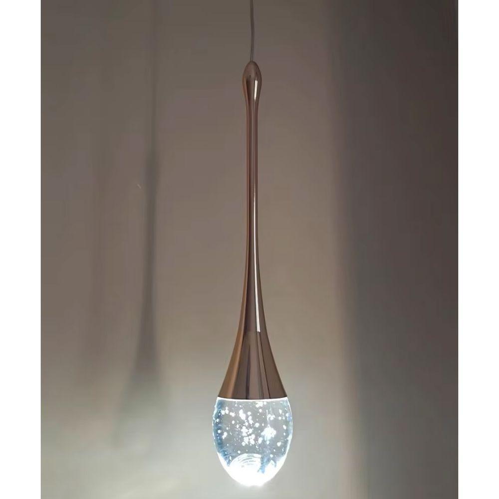 Lustre Pendente Led 3 Em 1 Cristal Gota Moderno Iluminaçao Casa Sala Recepçao Quarto Luxo Ambiente Comercial Residencial - 3
