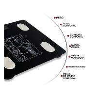 Balança Digital Corporal Bioimpedância Aplicativo Bluetooth - 5