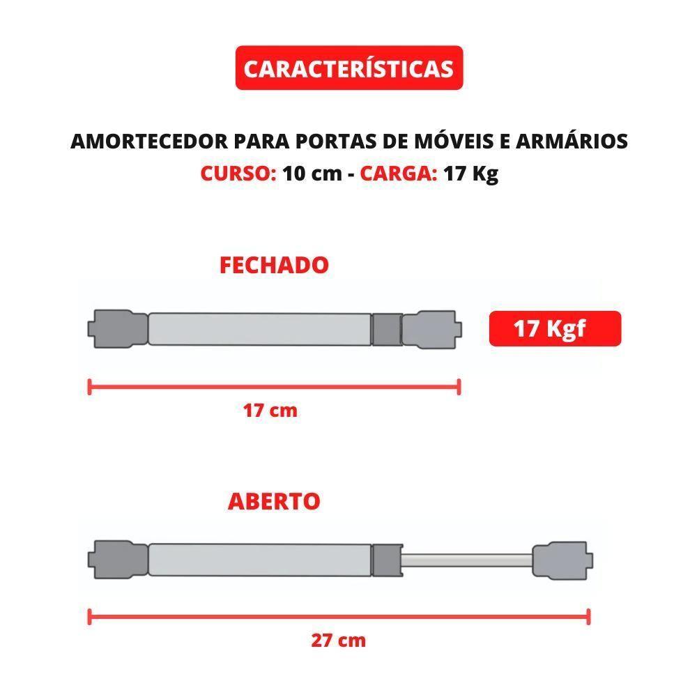 Amortecedor Para Uso Geral 27,0 Cm X 17,0 Cm Carga 17 Kg [f103] - 4