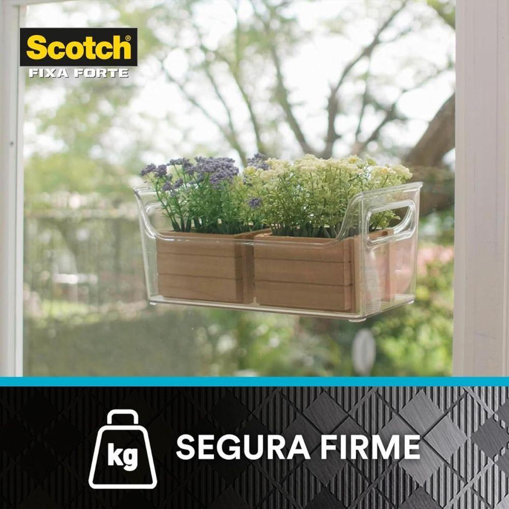 Scotch, 3m, Fixa Forte, Fita Dupla Face, Transparente, 19mm X 2m - 6
