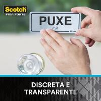 Scotch, 3m, Fixa Forte, Fita Dupla Face, Transparente, 19mm X 2m - 3