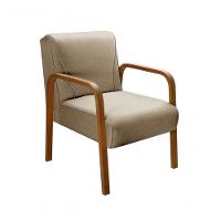 Kit 4 Poltronas Anita Moderna Decorativa Braço Madeira Linho Marrom 150 - 2