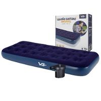 Colchão Solteiro Inflável + Bomba De Ar Elétrica 110v Vg Plus - 1