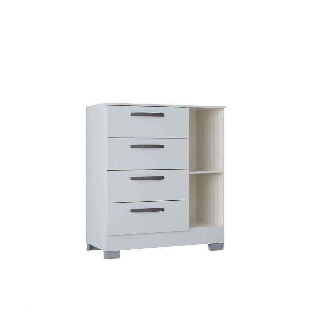 Cómoda 1 Porta E 4 Gavetas Organizador De Roupas Sapato Quarto - 3