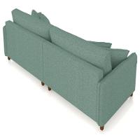 Sofá 3 Lugares Living 232cm Pé Madeira Zoe Linho Verde Z08 - Mpozenato - 6