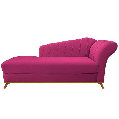 Recamier Vanessa 185cm Lado Esquerdo Suede Pink