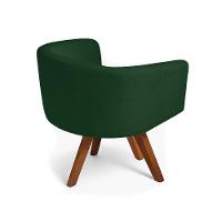 Poltrona Sala Base Giratória Madeira Arielle Bouclê D03 - D'rossi Verde - 6