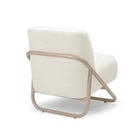 Poltrona Sala Estar Industrial Champanhe Kit 2 Martina Bouclê Off White K01 - D'rossi - 7