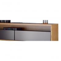 Rack Suspenso Para Tv Life 1.36 Freijo Com Preto Acetinado - Moveisaqui