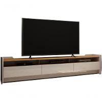 Rack Para Tv 2.2 Sublime Off White Com Naturale - Gelius Móveis - 3