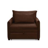 Poltrona Cama Retrátil Solteiro Com Rodízio Cloe Bouclê E03 - D'rossi Marrom - 6