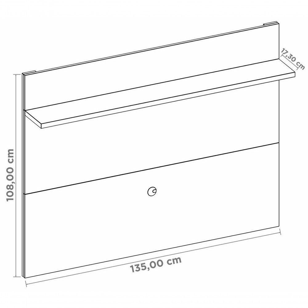 Rack Com Painel Assimério Off White Com Freijó - Moveisaqui - 5