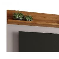 Rack Com Painel Assimério Off White Com Freijó - Moveisaqui - 3