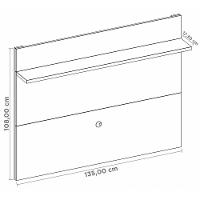 Rack Com Painel Assimério Off White Com Freijó - Moveisaqui - 5
