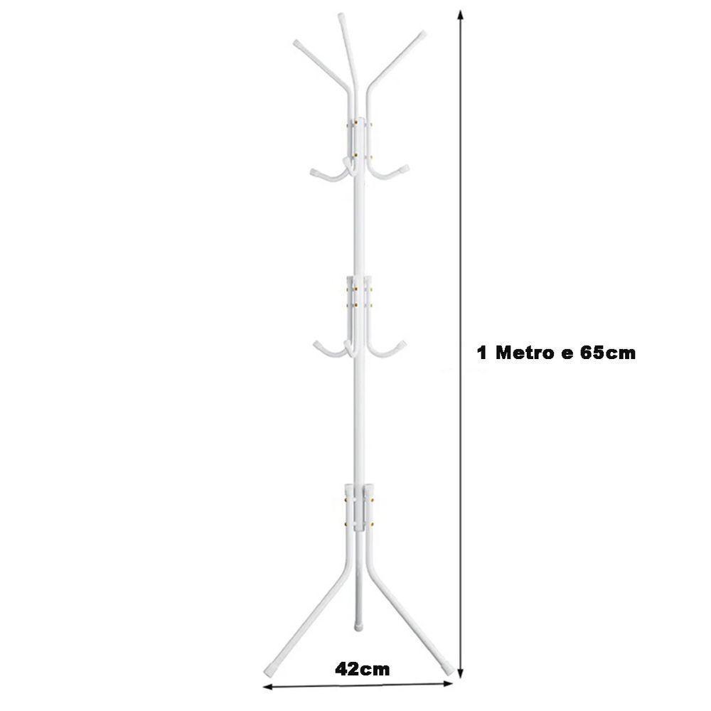 Mancebo Cabideiro Arara 9 Ganchos Roupa Blusa Casaco Bolsa Chapeu Closet Quarto Sala Organizaçao Multiuso Resistente - 4