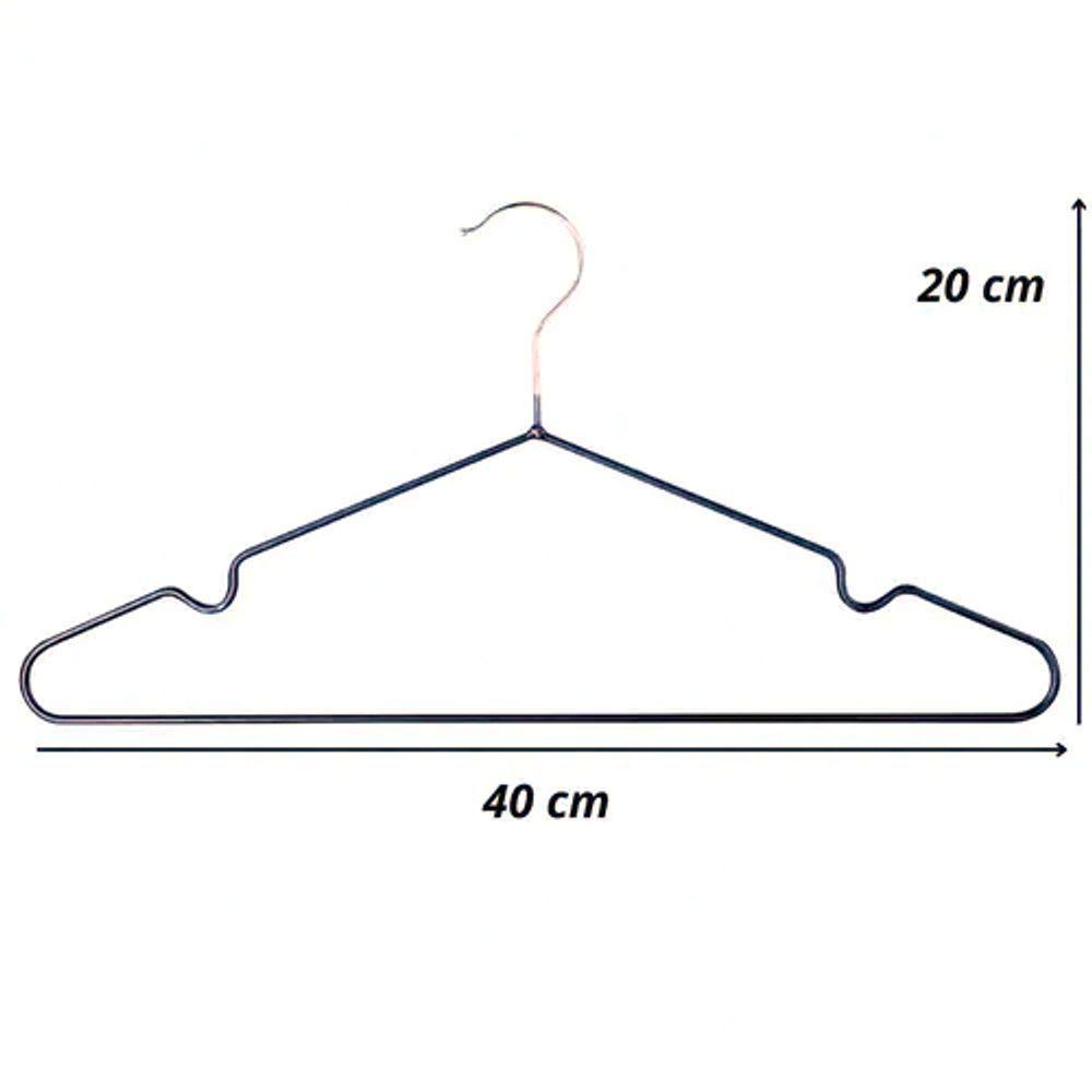 Kit 5 Cabides Metalicos 40 Cm X 20 Cm 1un - 8