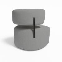 Poltrona Decorativa Orgânica Maya Veludo Grafite Ferro Preto - Pallazio