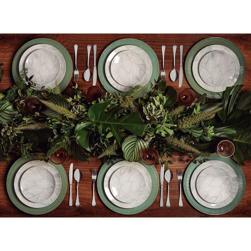 Kit Prato Sobremesa Tramontina Arbo Em Porcelana Decorada 19 Cm 6 Peças Tramontina - 2