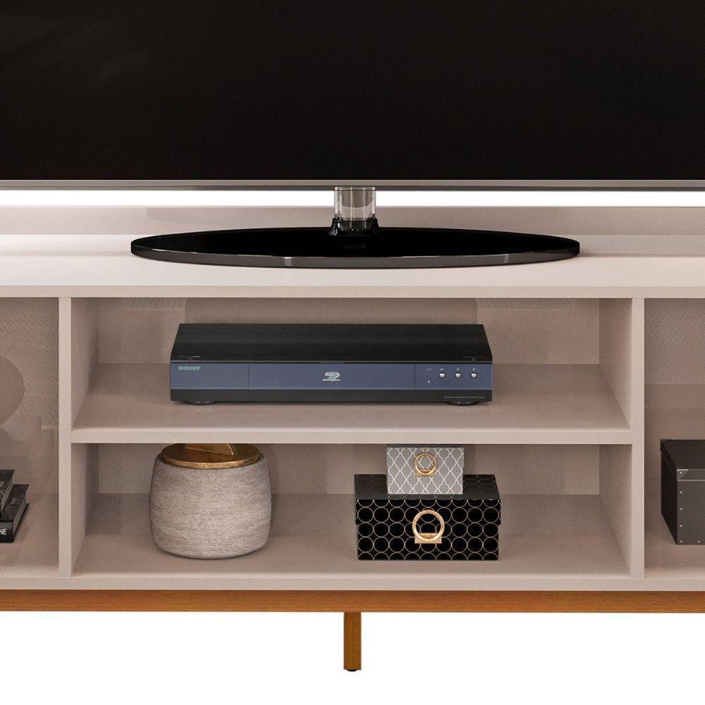 Bancada Para Tv Até 65 Polegadas 2 Portas Cher Off White Cedro- Mabe Magazine - 4