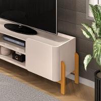 Bancada Para Tv Até 65 Polegadas 2 Portas Cher Off White Cedro- Mabe Magazine - 3